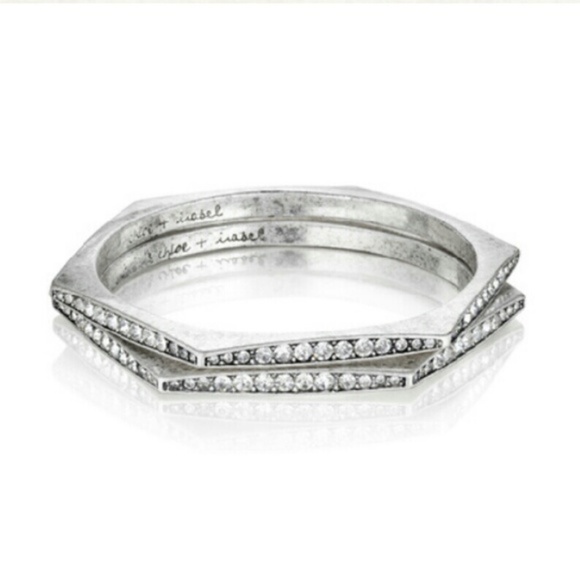 Chloe + Isabel Jewelry - Chloe + Isabel Medina Hexagon Silver Bangle Set Chloe + Isabel Jewelry - Chloe + Isabel Medina Hexagon Silver Bangle Set